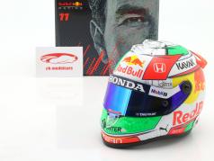 Sergio Perez #11 3° Messico GP formula 1 2021 casco 1:2 Schuberth