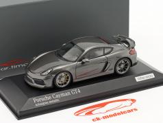 Porsche Cayman GT4 gris agate métallique 1:43 Minichamps