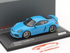 Porsche Cayman GT4 riviera blau 1:43 Minichamps