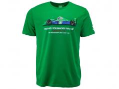 Michael Schumacher t-shirt Først formel 1 GP 1991 grøn