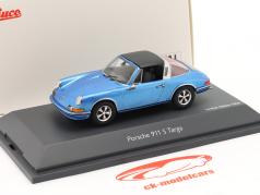 Porsche 911 S Targa year 1971 blue metallic 1:43 Schuco
