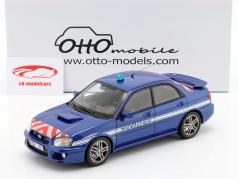 Subaru Impreza STI WRX gendarmería Año de construcción 2006 azul 1:18 OttOmobile