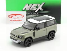 Land Rover Defender Año de construcción 2020 gris verde metálico 1:24 Welly