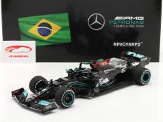 L. Hamilton Mercedes-AMG F1 W12 #44 vencedora Brasileiro GP Fórmula 1 2021 1:18 Minichamps