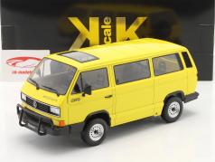Volkswagen VW Bus T3 Syncro Année de construction 1987 jaune 1:18 KK-Scale