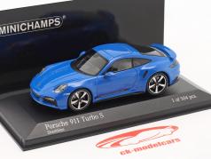 Porsche 911 (992) Turbo S Coupe Année de construction 2020 shark bleu 1:43 Minichamps