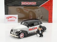 Chevrolet Master Deluxe Mr. Monopoly 1939 Preto / Branco 1:24 Jada Toys