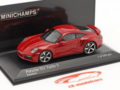 Porsche 911 (992) Turbo S 建設年 2020 カーマイン 赤 1:43 Minichamps