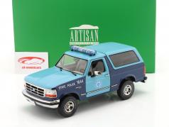 Ford Bronco XLT Massachusetts State Police 1996 蓝色的 1:18 Greenlight
