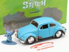 Volkswagen VW 甲虫 1959 电影 Lilo & Stitch (2002) 蓝色的 1:32 Jada Toys