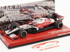 K. Räikkönen Alfa Romeo Racing C41 #7 carico Gara Abu Dhabi formula 1 2021 1:43 Minicampioni