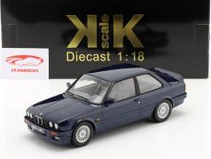 BMW 325i (E30) M-Paket 2 Ano de construção 1988 azul escuro metálico 1:18 KK-Scale