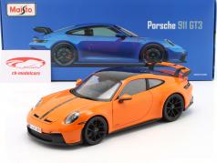Porsche 911 (992) GT3 Année de construction 2022 gulf orange 1:18 Maisto