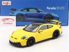 Porsche 911 (992) GT3 建设年份 2022 racing 黄色 1:18 Maisto