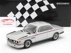 BMW 3.0 CSL (E9) Ano de construção 1973 prata 1:18 Minichamps