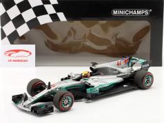 L. Hamilton Mercedes-AMG F1 W08 #44 Fórmula 1 Campeão mundial 2017 1:18 Minichamps