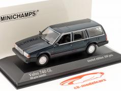 Volvo 740 GL Bouwjaar 1986 donkergroen metalen 1:43 Minichamps