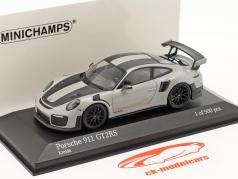 Porsche 911 (991 II) GT2 RS Weissach pakke 2018 kridt / sort fælge 1:43 Minichamps