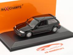 Honda Civic Bouwjaar 1990 zwart 1:43 Minichamps