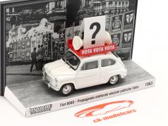 Fiat 600D Год постройки 1963 итальянский выбор пропаганда средство передвижения Белый 1:43 Brumm