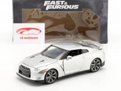 Brian's Nissan GT-R R35 Fast and Furious 6 (2013) Серебряный 1:24 Jada Toys