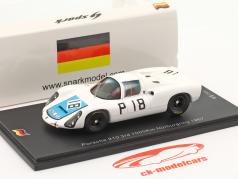 Porsche 910 #18 第三名 1000km Nürburgring 1967 Neerpasch, Elford 1:43 Spark