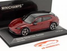Porsche Taycan Cross Turismo Turbo S 2022 cherry metalen 1:43 Minichamps