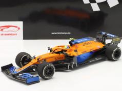 Lando Norris McLaren MCL35M #4 第二名 意大利语 GP 公式 1 2021 1:18 Minichamps
