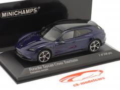 Porsche Taycan Cross Turismo Turbo S 2002 gentiaan blauw metalen 1:43 Minichamps