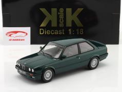 BMW 325i (E30) M-pakket 1 Bouwjaar 1987 donkergroen metalen 1:18 KK-Scale