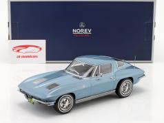 Chevrolet Corvette Stingray year 1963 light blue metallic 1:18 Norev