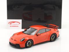 Porsche 911 (992) GT3 建设年份 2021 lava 橘子 / 黑色的 轮辋 1:18 Minichamps
