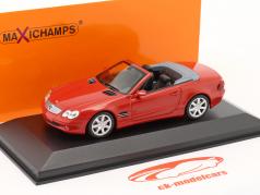 Mercedes-Benz Clase SL (R230) Año de construcción 2001 rojo 1:43 Minichamps