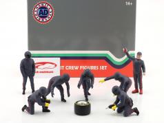 Formel 1 Pit Crew Figuren-Set #3 Team Blau 1:18 American Diorama