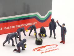 Formel 1 Pit Crew Figuren-Set #3 Team Blau 1:43 American Diorama