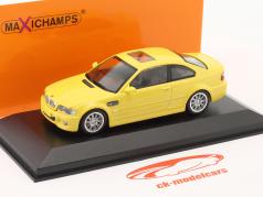 BMW M3 (E46) Coupe Année de construction 2001 jaune 1:43 Minichamps