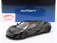 McLaren P1 建设年份 2013 火 黑色的 1:18 AutoArt