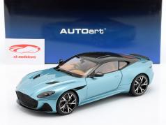 Aston Martin DBS Superleggera Bouwjaar 2019 Caraïben blauw 1:18 AutoArt