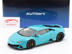 Lamborghini Huracan Evo Bouwjaar 2019 glauco blauw 1:18 AutoArt