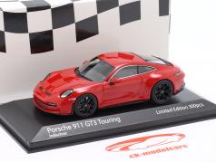 Porsche 911 (992) GT3 Touring 2021 indio rojo / negro llantas 1:43 Minichamps