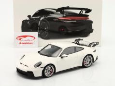 Porsche 911 (992) GT3 2021 blanc / argent jantes 1:18 Minichamps