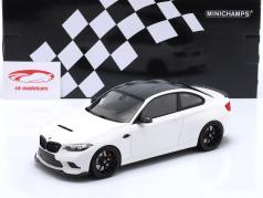 BMW M2 CS (F87) Bouwjaar 2020 wit / zwart velgen 1:18 Minichamps