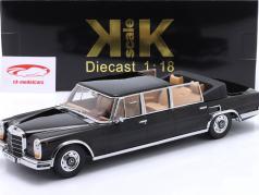Mercedes-Benz 600 LWB (W100) Landaulet Anno di costruzione 1964 nero 1:18 KK-Scale