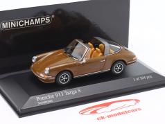 Porsche 911 Targa S Baujahr 1972 sepiabraun 1:43 Minichamps