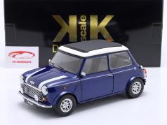 Mini Cooper med soltag blå metallisk / hvid RHD 1:12 KK-Scale