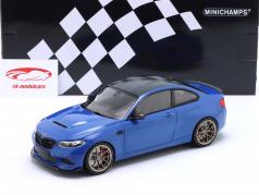 BMW M2 CS (F87) 2020 bleu métallique / doré jantes 1:18 Minichamps