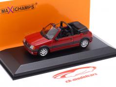 Peugeot 205 CTI cabriolet Bouwjaar 1990 rood 1:43 Minichamps