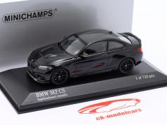 BMW M2 CS (F87) Bouwjaar 2020 saffier zwart metalen 1:43 Minichamps