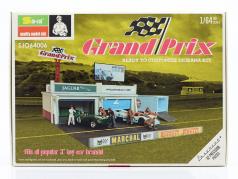 Poço garagem diorama monte Carol Grand Prix 1:64 Sjo-Cal