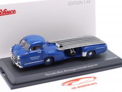 Mercedes-Benz Raceauto Transporter blauw Wonder 1955 blauw 1:43 Schuco